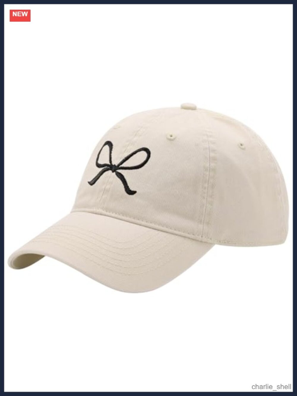 Cotton Baseball Cap Bow Embroidered UV Sun Hat Adjustable Outdoor Women